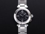 Cartier Classic  PASHA DE CARTIER 35mm Watch SS Black Dial For Ladies